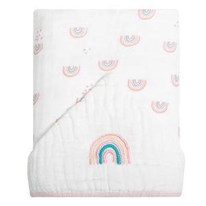 Toalha Banho Bebê Papi Soft Com Capuz Bordado Chuva De Amor