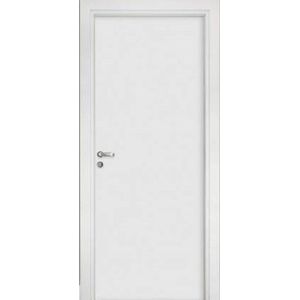 Porta de Madeira Pinus Montada Pinhal 1172 M12 65x213cm Marco Regulável 12 a 16cm Direita Branco UV