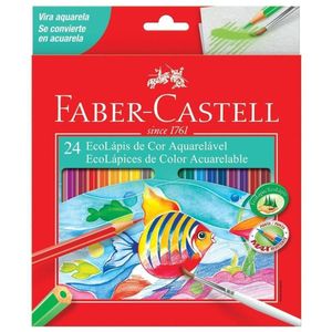Lápis De Cor Aquarelável Faber-castell 24 Cores