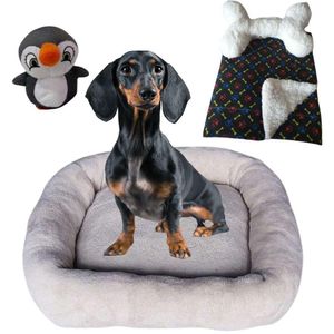 Kit Cama Pet Bigata G Luxo Com Osso Pelucia E Mantinha Avelã