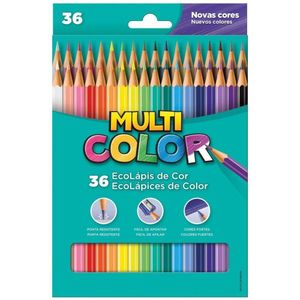 Lápis de Cor Multicolor 36 Cores Intensas