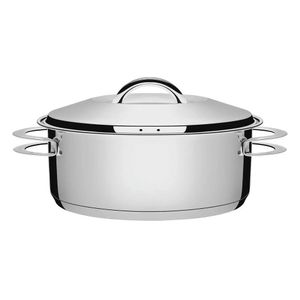 Caçarola Tramontina Solar Rasa Em Aço Inox 28 Cm 7,1 L