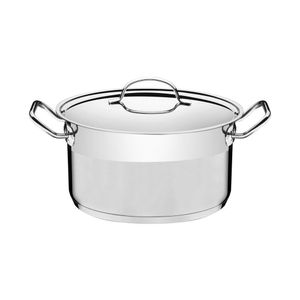 Caçarola Tramontina Professional Funda Em Aço Inox Fundo Triplo Com Tampa Plana 24 Cm 6,1 L