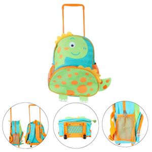 Mochila De Rodinhas Dinossauro Escolar Volta As Aulas