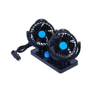Ventilador Automotivo Duplo Rotativo Ajustavel Veicular Carro Van E Onibus 12v