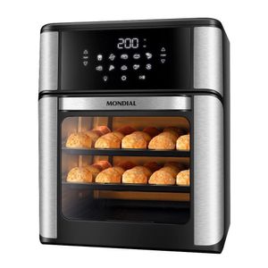 Fritadeira Mondial Air Fryer Oven 12 Litros Afon Preto/inox 220V