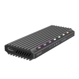 Case Para SSD M.2 NGFF E NVME USB 3.1 De Alumínio Com Rgb Preto