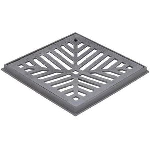 Ralo Grelha Quadrado Brazilian PA262 com Porta Ralo Grelha QuadradoFerro Fundido 30x30cm