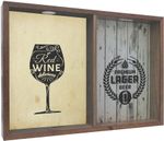 Quadro-Com-Vidro-Duplo-Kapos-Porta-Tampinhas-e-Cerveja-Red-Wine-32x42x4cm