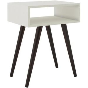 Mesa Lateral Retrô Móvelbento Branco