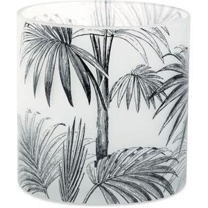 Vaso Decorativo de Vidro Mart Estampa Folhas