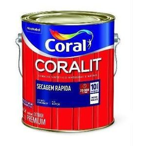 Tinta Esmalte Coralit Secagem Rápida Brilhante Marrom Conhaque 750ml