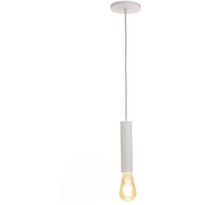 Pendente 1 Lâmpada Tubing Cilindro G9 60W Alumínio Auremar 19002/1 Branco Bivolt