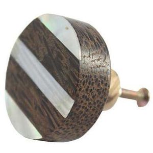 Puxador Para Móveis Vênus Madeira Mad/Madreperola A4Xl4Xc2,5Cm Ta115
