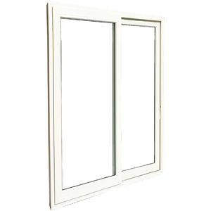 Porta e Janela de Sacada PVC Maxiaço de Correr 2 Folhas Vidro Temperado 8mm 150x215x6cm