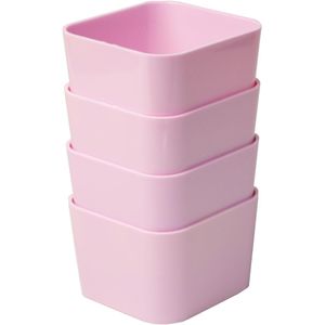 Porta Objetos Dello Pequeni Rosa Kit Com 4 Peças