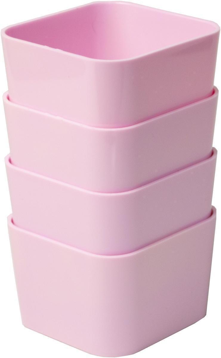 Porta-Objetos-Dello-Pequeni-Rosa-Kit-Com-4-Pecas