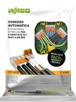 Conector-Eletrico-Emenda-Wago-5-Polos-Pacote-com-com-4-Unidades