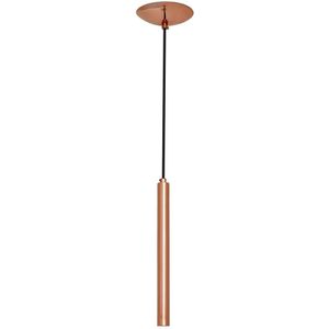 Pendente 1 Lâmpada Tubing Cilindro G9 60W Alumínio Auremar 19202/1 Cobre Bivolt