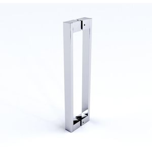 Puxador Para Porta WF Quartzo A-170 30Cm Formato Barra Chata Em C Polido
