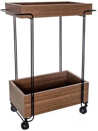 Carrinho-de-Bar-2-Andares-Metaltru-Preto-e-Castanho-Tannat
