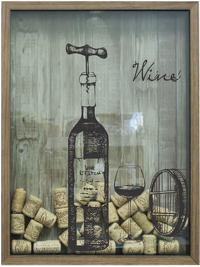 Quadro-Porta-Rolhas-de-Vinho-Saca-Rolha-Kapos-Natural-32x42x4cm