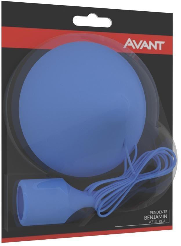 Pendente-1-Lampada-Benjamin-Ate-60W-Policarbonato-e-Silicone-Avant-Azul-Bivolt