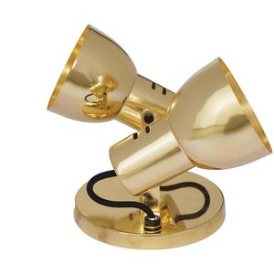 Spot de Sobrepor 2 Lâmpadas Boca Redondo 60W Alumínio Auremar 1013/2 Dourado Bivolt