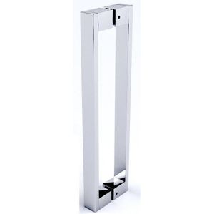 Puxador Para Porta WF Quartzo A-170 30Cm Formato Barra Chata Em C Escovado