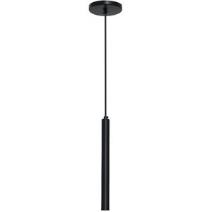 Pendente 1 Lâmpada Tubing Cilindro G9 60W Alumínio Auremar 19202/1 Preto Bivolt