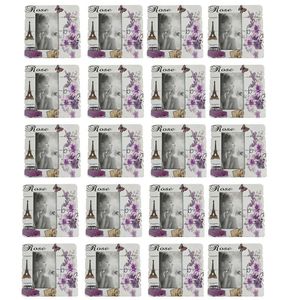 Porta Retrato 10x15 Foto Moldura Paris Kit 20 Unidades Flores Enfeite Mesa Estante Prateleira Quarto