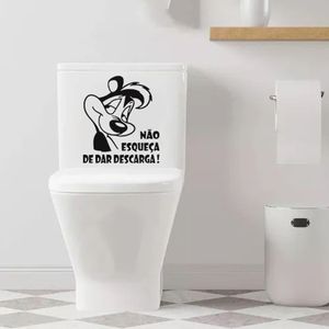 Adesivo Vinil Decorativo Tampa De Vaso Sanitário Cor Preto