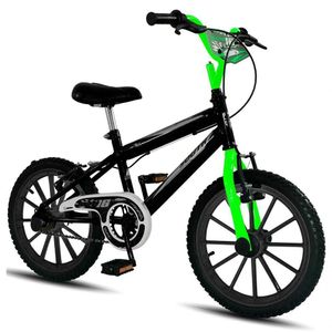 Bicicleta Aro 16 Infantil South Ferinha Para Meninos - Preto E Verde Preto+verde