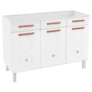 Balcão Gabinete Cozinha Aço Mirage New Para Pia