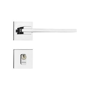Fechadura Nina Cromada Roseta Quadrada 55mm Pado Externa