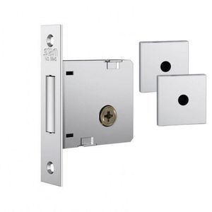Fechadura Auxiliar Trava Stam 1004 Inox Roseta Quadrada Cromado