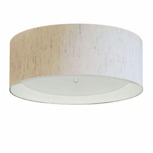 Plafon Cilíndrico Duplo Md-3008 60x25cm Bivolt Bege Branco