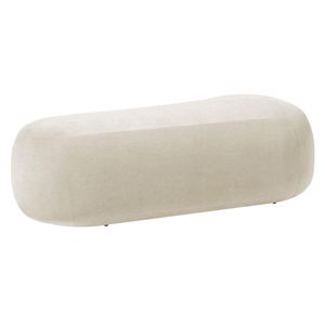 Puff Itália 200cm Sala Escritorio Luxo Linho Cinza