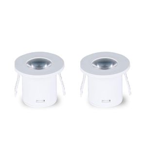 Kit 2 Spot Para Móvel Taschibra Pik Led Redondo Branco Bivolt 3000k Luz Quente