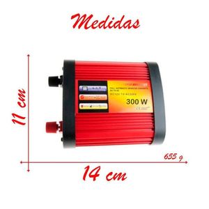 Inversor Tensão 300w 12v Para 220v Veicular Transformador Conversor Com Tomada Padrão E Usb