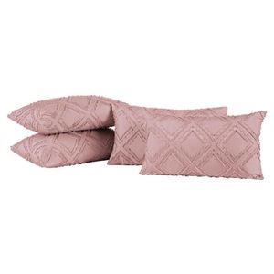 Almofadas Cheias Aveline 60cm X 30cm 04 Peças - Rosê.