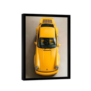 Quadro Porsche 911 Amarelo Br Artes