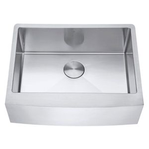 Kit Cuba Farmhouse Aço Inox 1mm Escovado Sa105-pp 65,3x51,4x22,8cm + Válvula Com Cesto Aço Inox