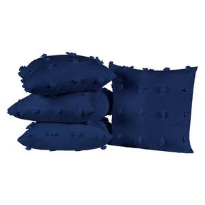 Almofadas Cheias Poppy 45cm X 45cm 04 Peças - Marinho.