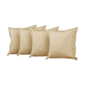 Kit 4 Almofadas Decorativas Bali Linho Dourado - Dourado