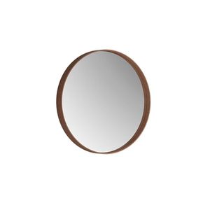 Espelho Decorativo Redondo 50 Cm Napoli Castanho