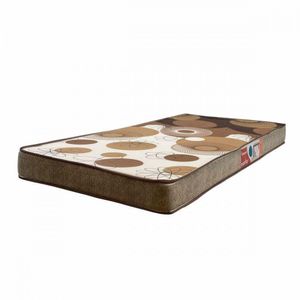 Colchão Solteiro Espuma D33 Turquesa 78cm X 188cm X 12cm Marrom Estampado Prorelax Marrom