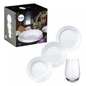 Aparelho De Jantar Opaline Pétala Duralex 24 Peças 1864 - Nadir