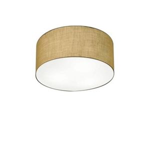 Plafon Cilíndrico Md-3010 Tecido 30x12cm Bivolt Palha