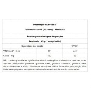 Calcium Maxx D3 (60 Comp) - Padrão: único